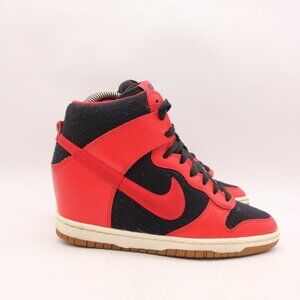 Nike Dunk Sky Hi Essential Hidden Wedge Women's 8 Black Red Bred Sneakers